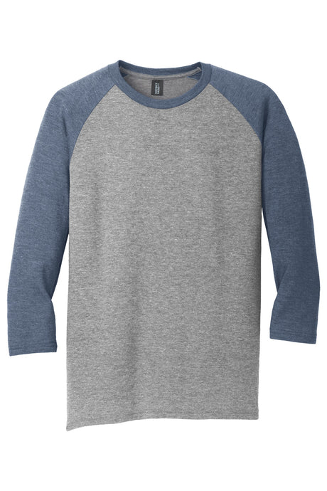 District Men's Perfect Tri 3/4-Sleeve Raglan. DM136 District