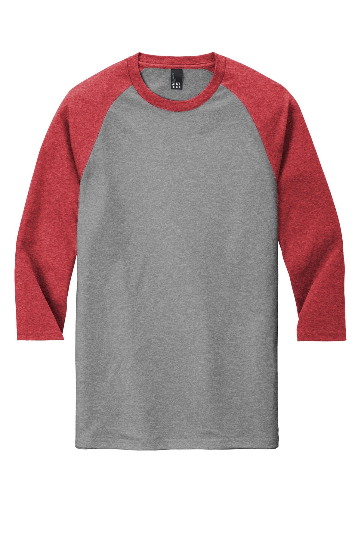 District Men's Perfect Tri 3/4-Sleeve Raglan. DM136 District
