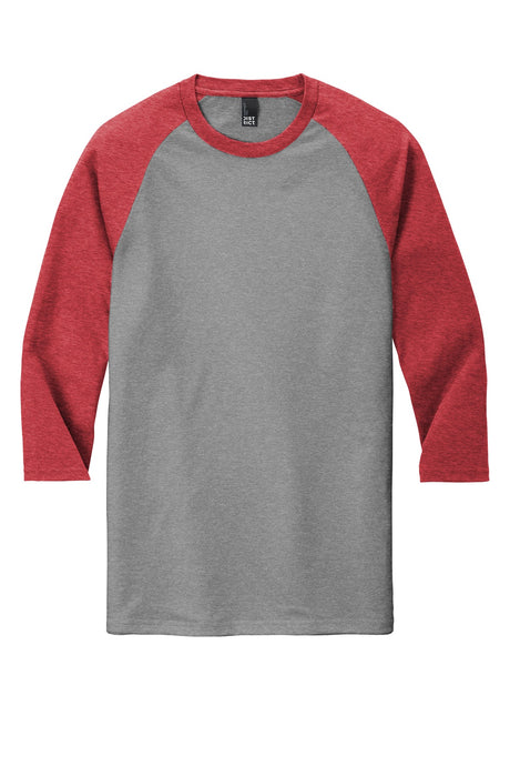 District Men's Perfect Tri 3/4-Sleeve Raglan. DM136 District