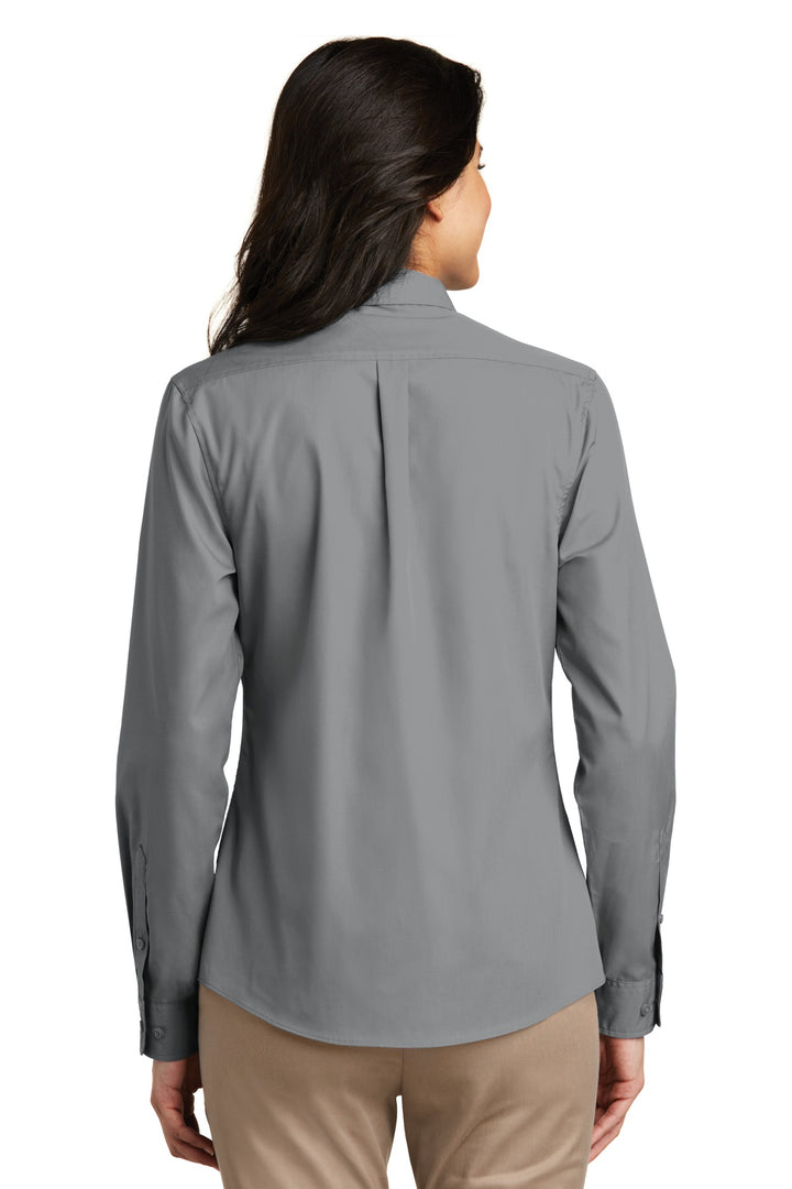 Port Authority Ladies Long Sleeve Carefree Poplin Shirt. LW100