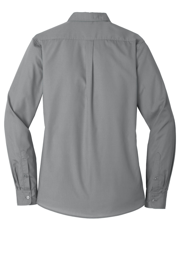 Port Authority Ladies Long Sleeve Carefree Poplin Shirt. LW100