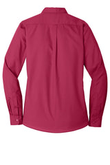 Port Authority Ladies Long Sleeve Carefree Poplin Shirt. LW100