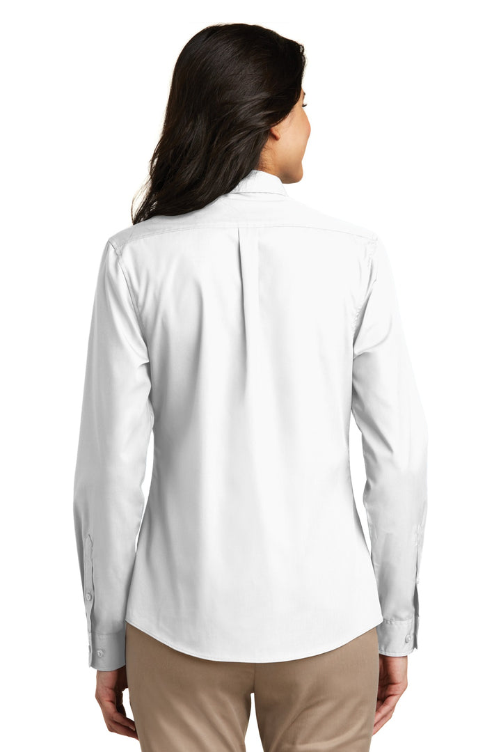 Port Authority Ladies Long Sleeve Carefree Poplin Shirt. LW100
