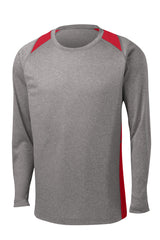 Sport-Tek Men's Long Sleeve Heather Colorblock Contender Tee