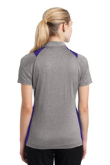 Sport-Tek Women's Heather Colorblock Contender Polo. LST665