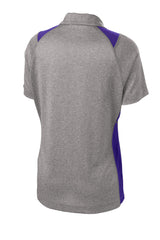 Sport-Tek Women's Heather Colorblock Contender Polo. LST665