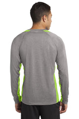 Sport-Tek Men's Long Sleeve Heather Colorblock Contender Tee