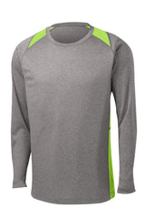 Sport-Tek Men's Long Sleeve Heather Colorblock Contender Tee