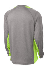 Sport-Tek Men's Long Sleeve Heather Colorblock Contender Tee