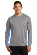 Sport-Tek Men's Long Sleeve Heather Colorblock Contender Tee