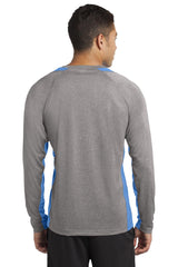 Sport-Tek Men's Long Sleeve Heather Colorblock Contender Tee