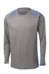 Sport-Tek Men's Long Sleeve Heather Colorblock Contender Tee