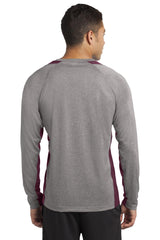 Sport-Tek Men's Long Sleeve Heather Colorblock Contender Tee