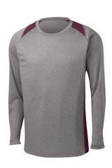 Sport-Tek Men's Long Sleeve Heather Colorblock Contender Tee