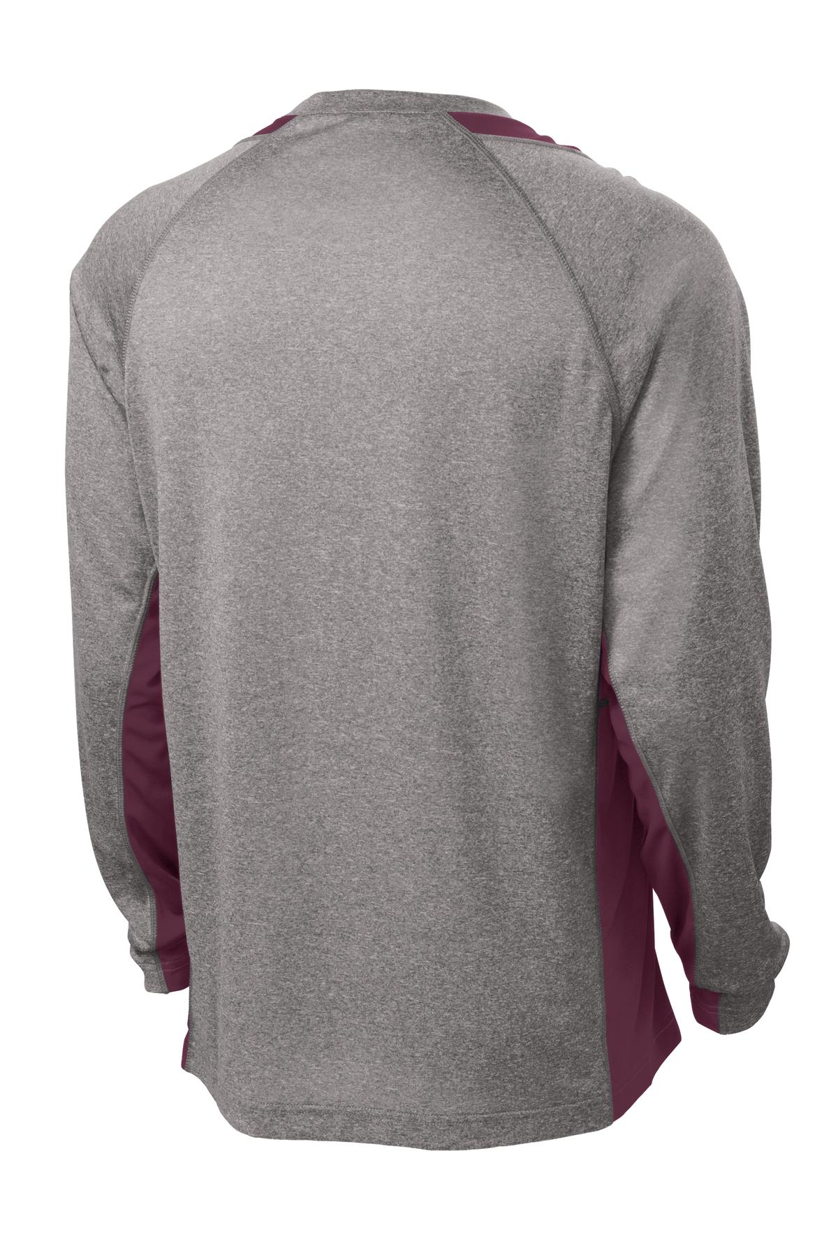 Sport-Tek Men's Long Sleeve Heather Colorblock Contender Tee