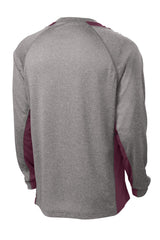 Sport-Tek Men's Long Sleeve Heather Colorblock Contender Tee