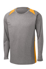Sport-Tek Men's Long Sleeve Heather Colorblock Contender Tee