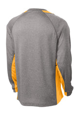 Sport-Tek Men's Long Sleeve Heather Colorblock Contender Tee