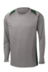 Sport-Tek Men's Long Sleeve Heather Colorblock Contender Tee