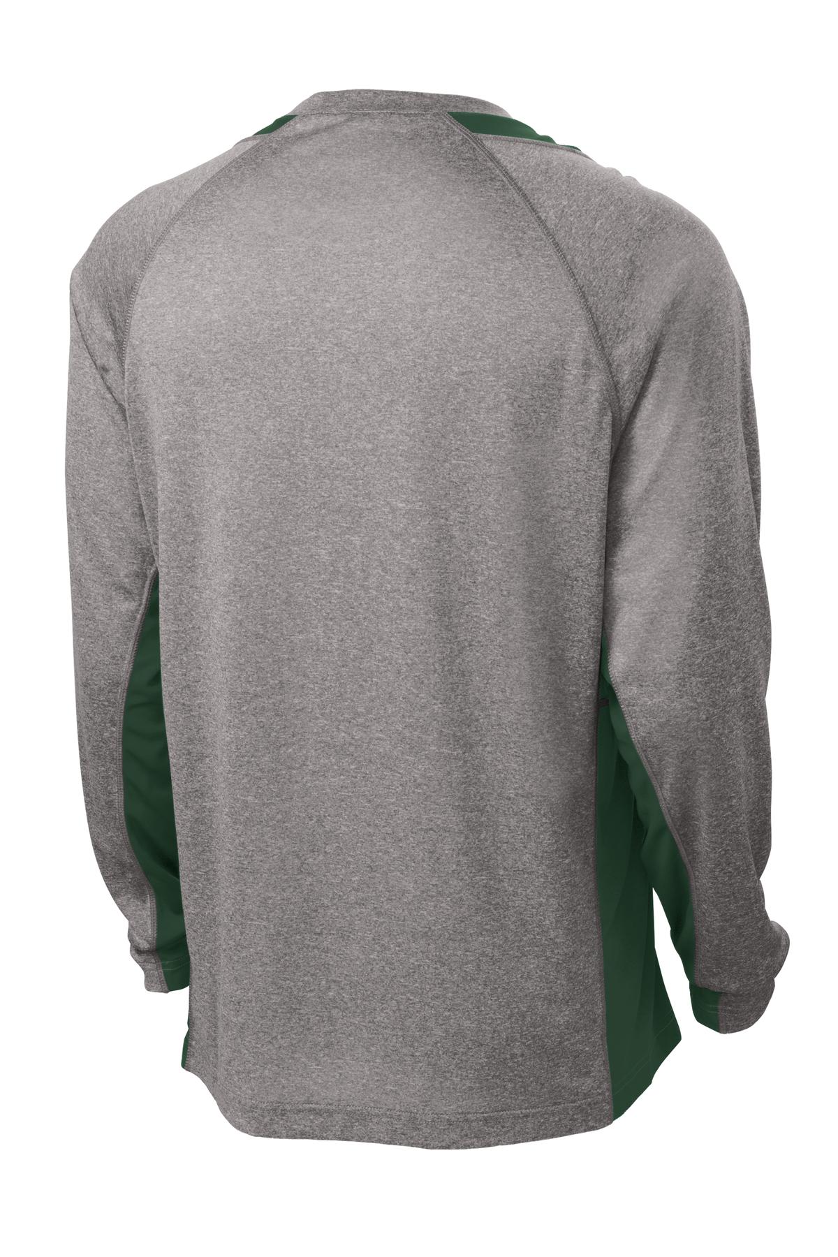 Sport-Tek Men's Long Sleeve Heather Colorblock Contender Tee