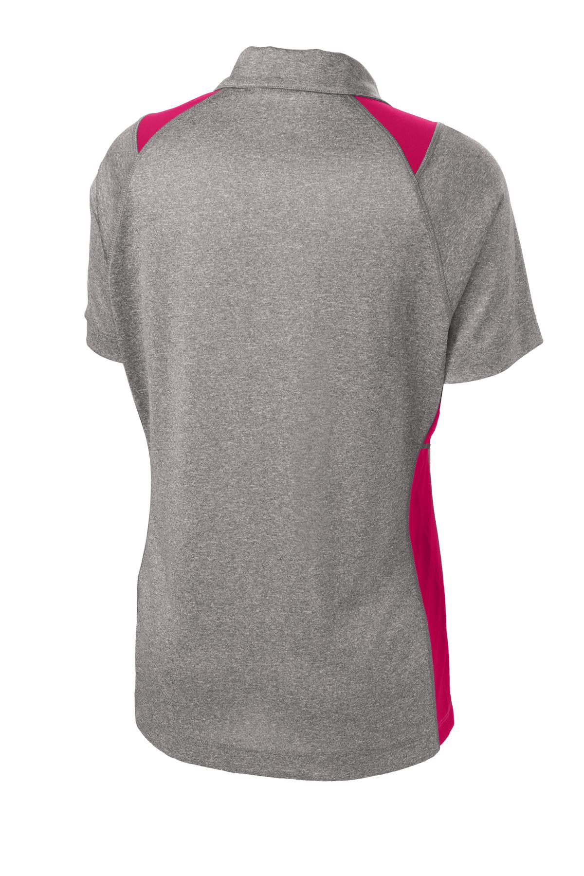 Sport-Tek Women's Heather Colorblock Contender Polo. LST665