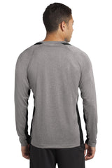 Sport-Tek Men's Long Sleeve Heather Colorblock Contender Tee
