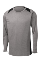 Sport-Tek Men's Long Sleeve Heather Colorblock Contender Tee