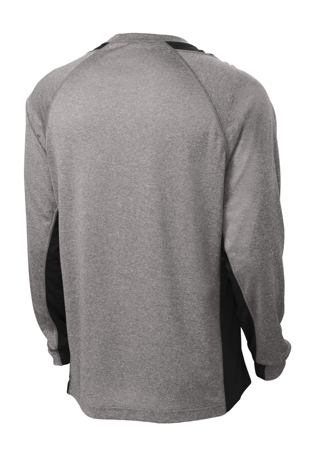 Sport-Tek Men's Long Sleeve Heather Colorblock Contender Tee