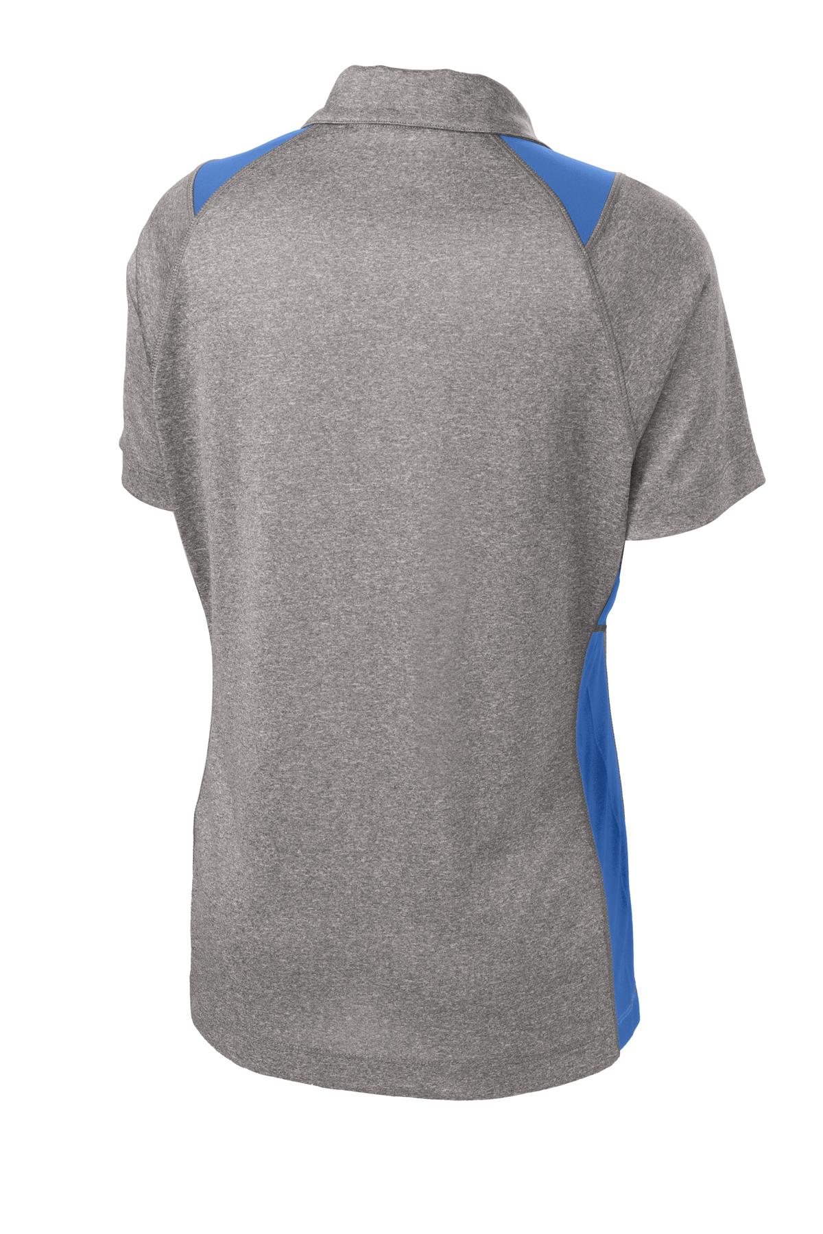 Sport-Tek Women's Heather Colorblock Contender Polo. LST665