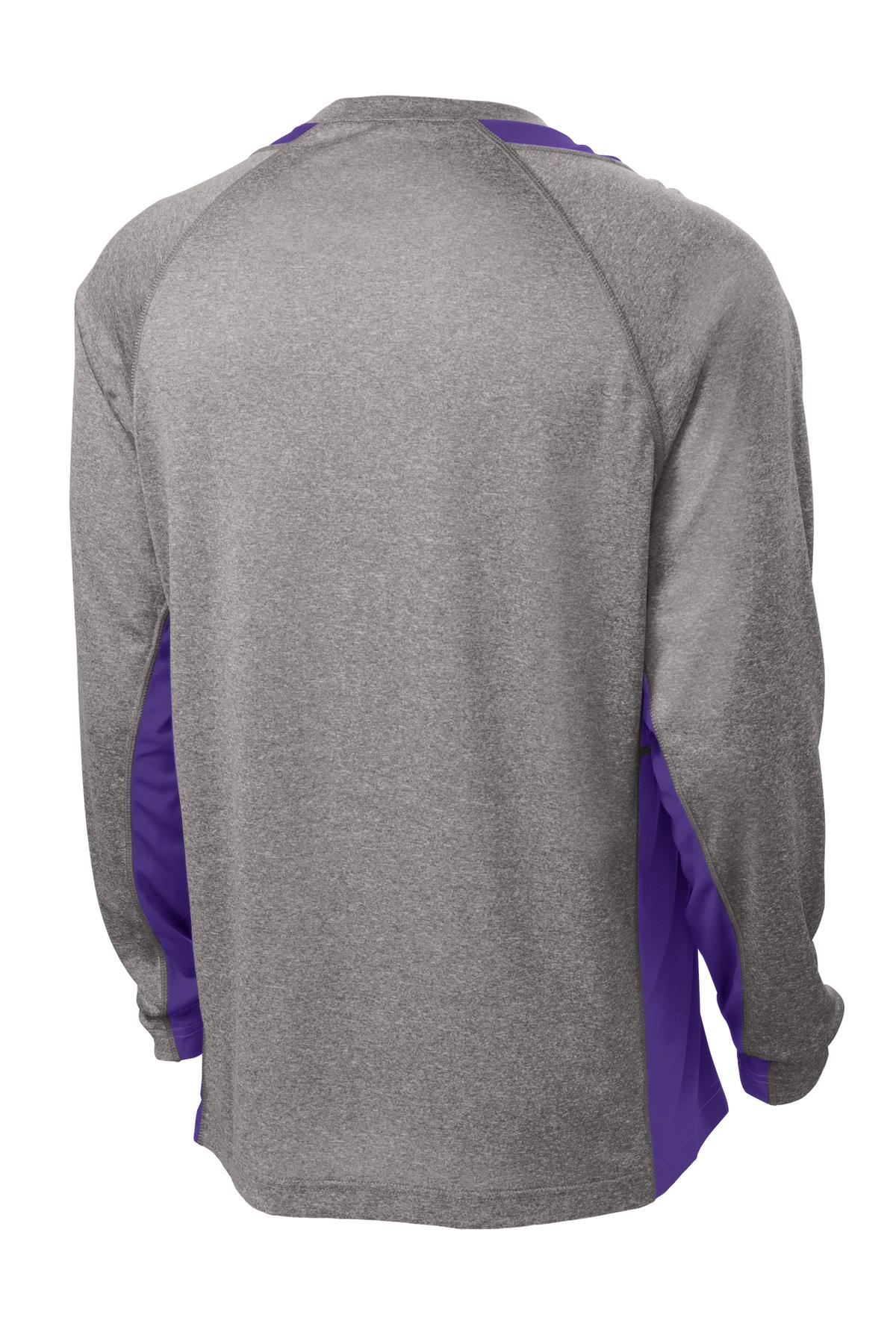 Sport-Tek Men's Long Sleeve Heather Colorblock Contender Tee