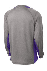 Sport-Tek Men's Long Sleeve Heather Colorblock Contender Tee