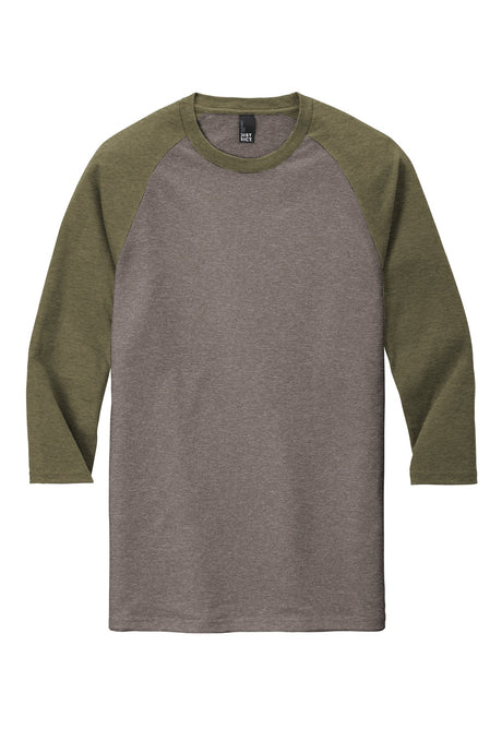 District Men's Perfect Tri 3/4-Sleeve Raglan. DM136 District
