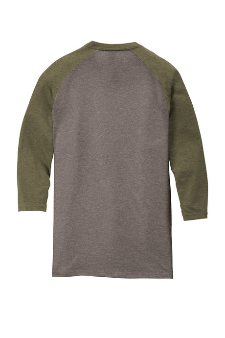District Men's Perfect Tri 3/4-Sleeve Raglan. DM136 District