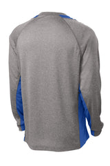Sport-Tek Men's Long Sleeve Heather Colorblock Contender Tee
