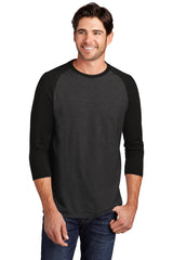 District Men's Perfect Tri 3/4-Sleeve Raglan. DM136 District