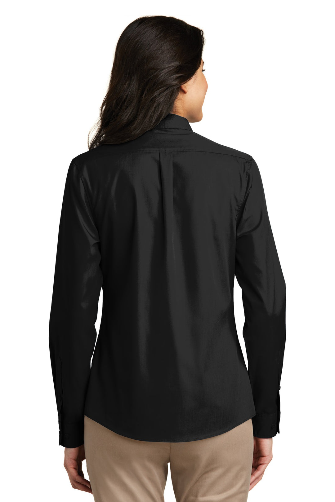 Port Authority Ladies Long Sleeve Carefree Poplin Shirt. LW100