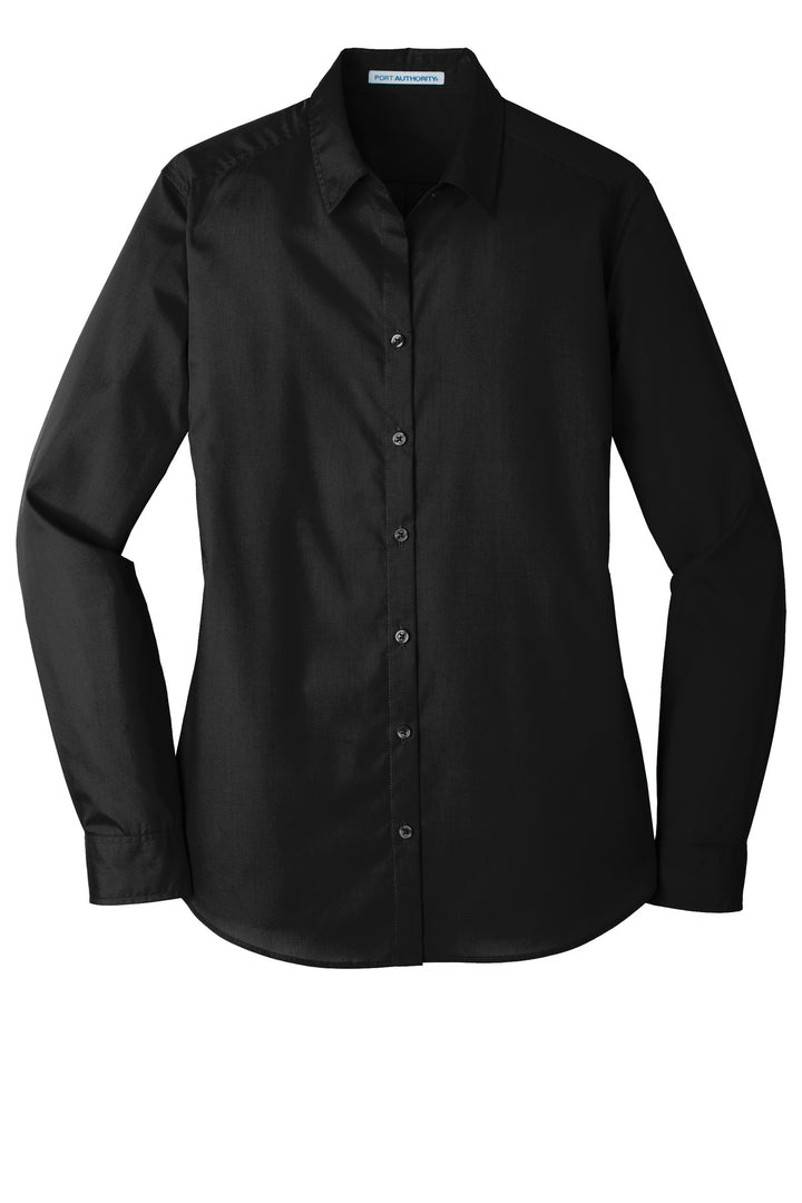 Port Authority Ladies Long Sleeve Carefree Poplin Shirt. LW100