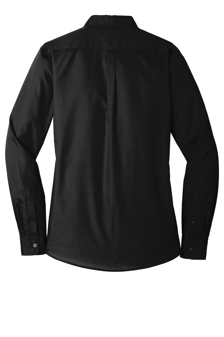 Port Authority Ladies Long Sleeve Carefree Poplin Shirt. LW100