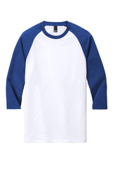 District Men's Perfect Tri 3/4-Sleeve Raglan. DM136 District