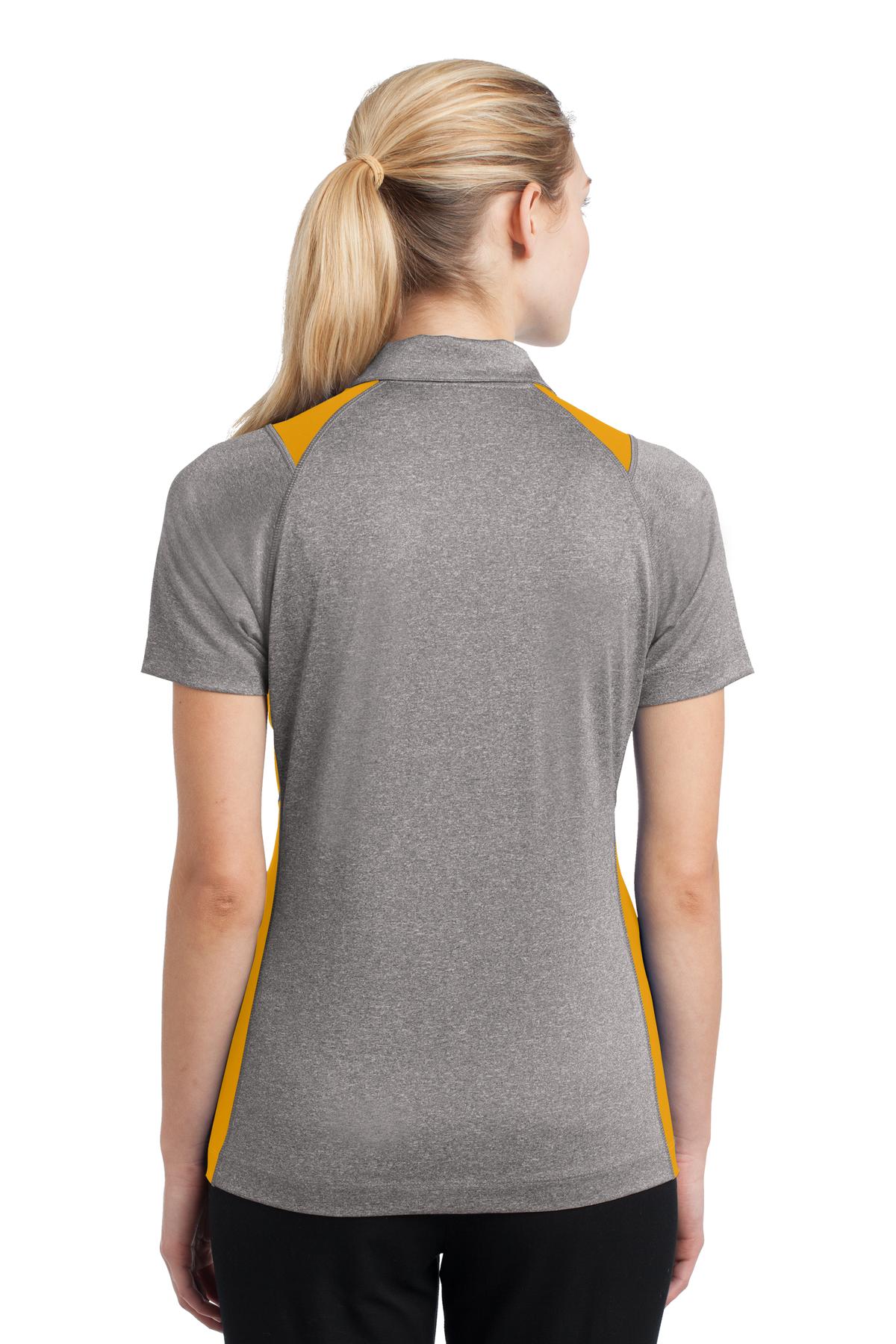 Sport-Tek Women's Heather Colorblock Contender Polo. LST665