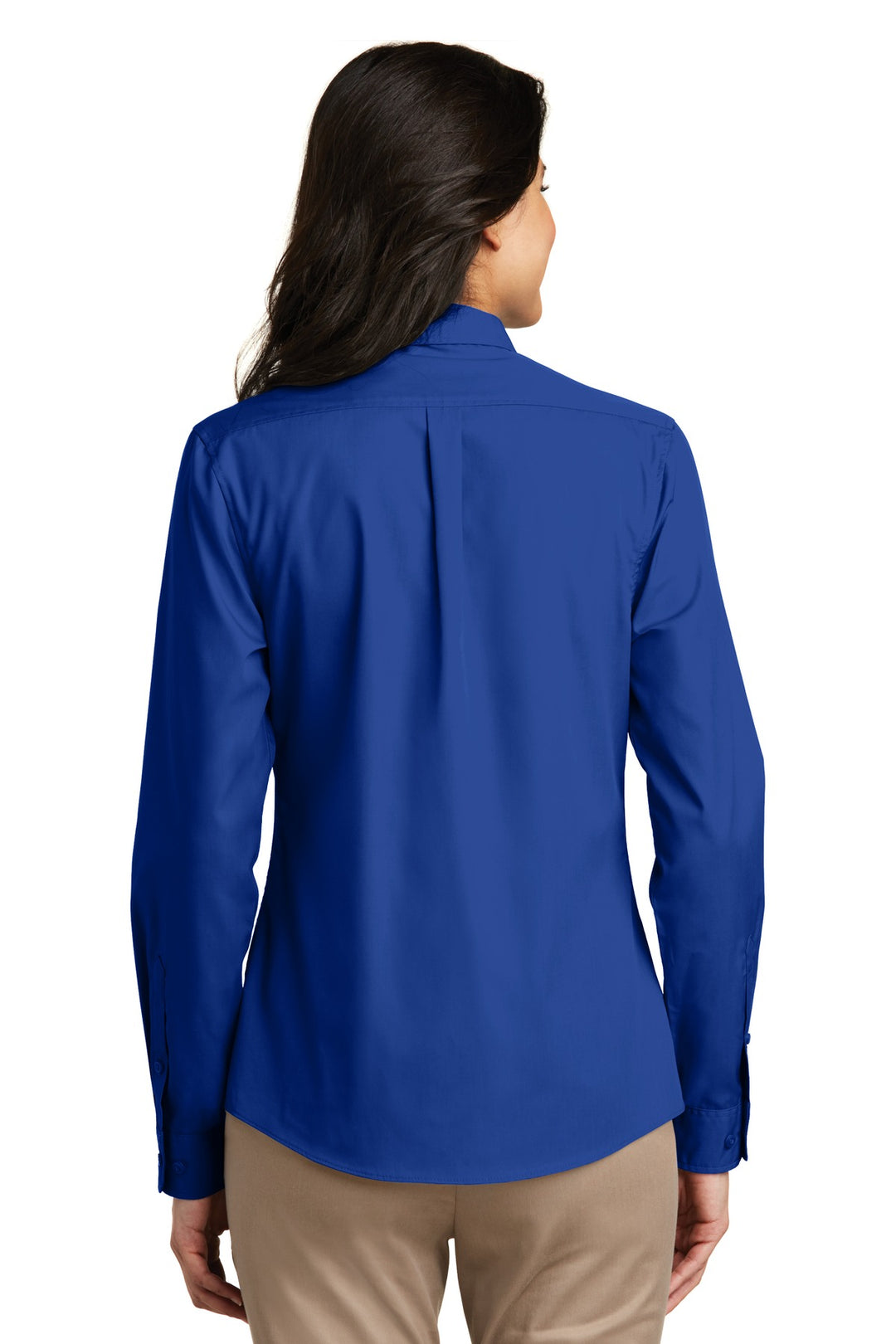 Port Authority Ladies Long Sleeve Carefree Poplin Shirt. LW100