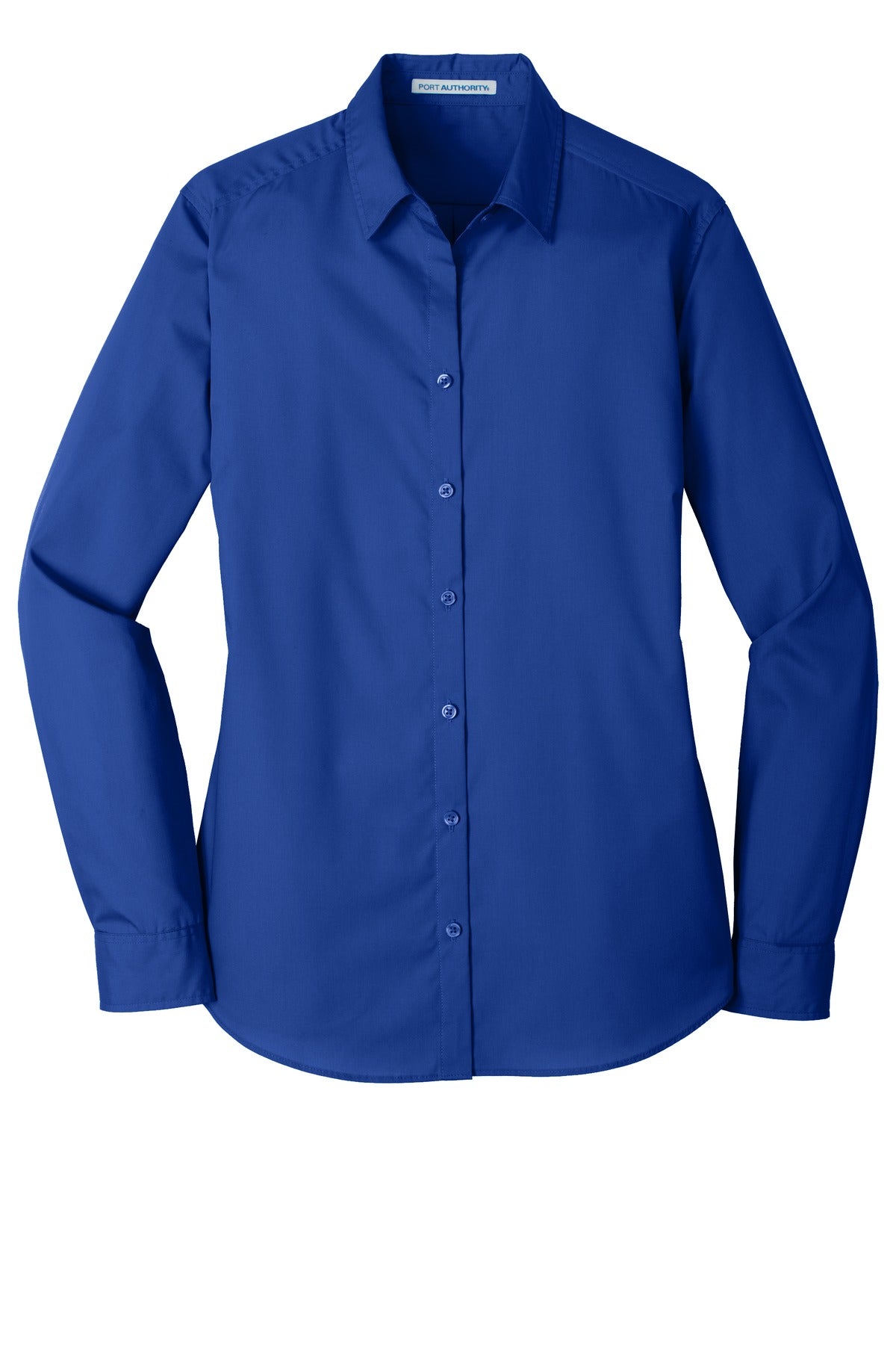 Port Authority Ladies Long Sleeve Carefree Poplin Shirt. LW100