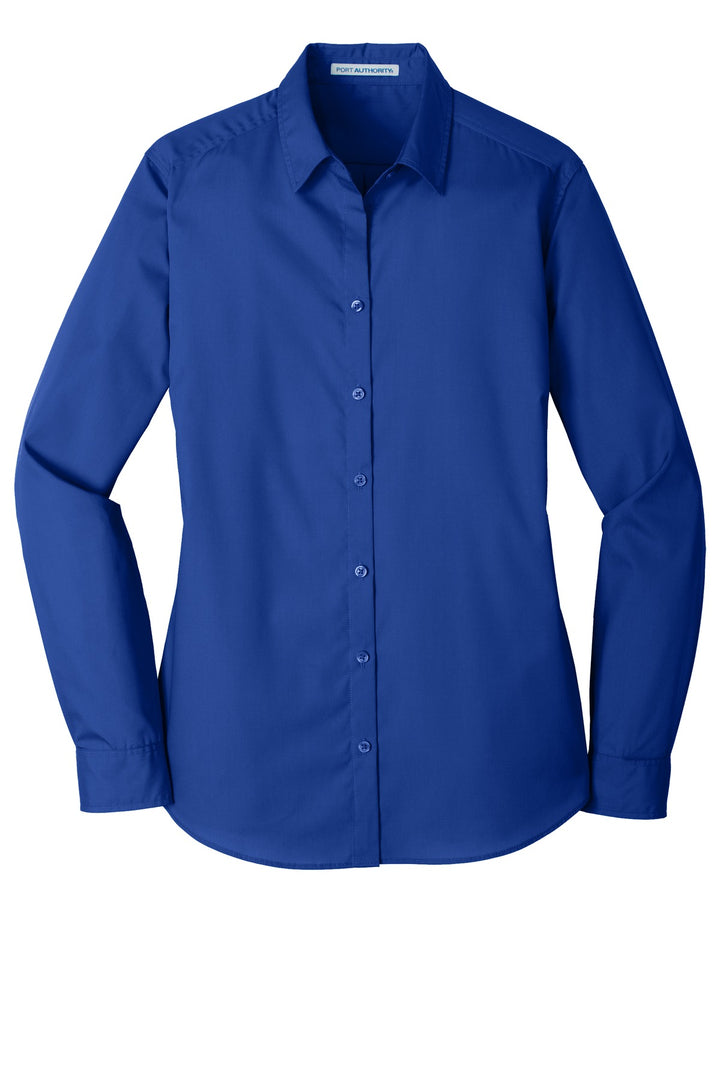 Port Authority Ladies Long Sleeve Carefree Poplin Shirt. LW100