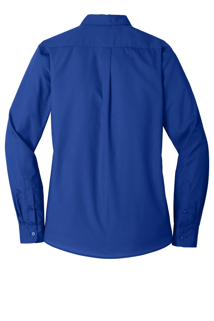 Port Authority Ladies Long Sleeve Carefree Poplin Shirt. LW100