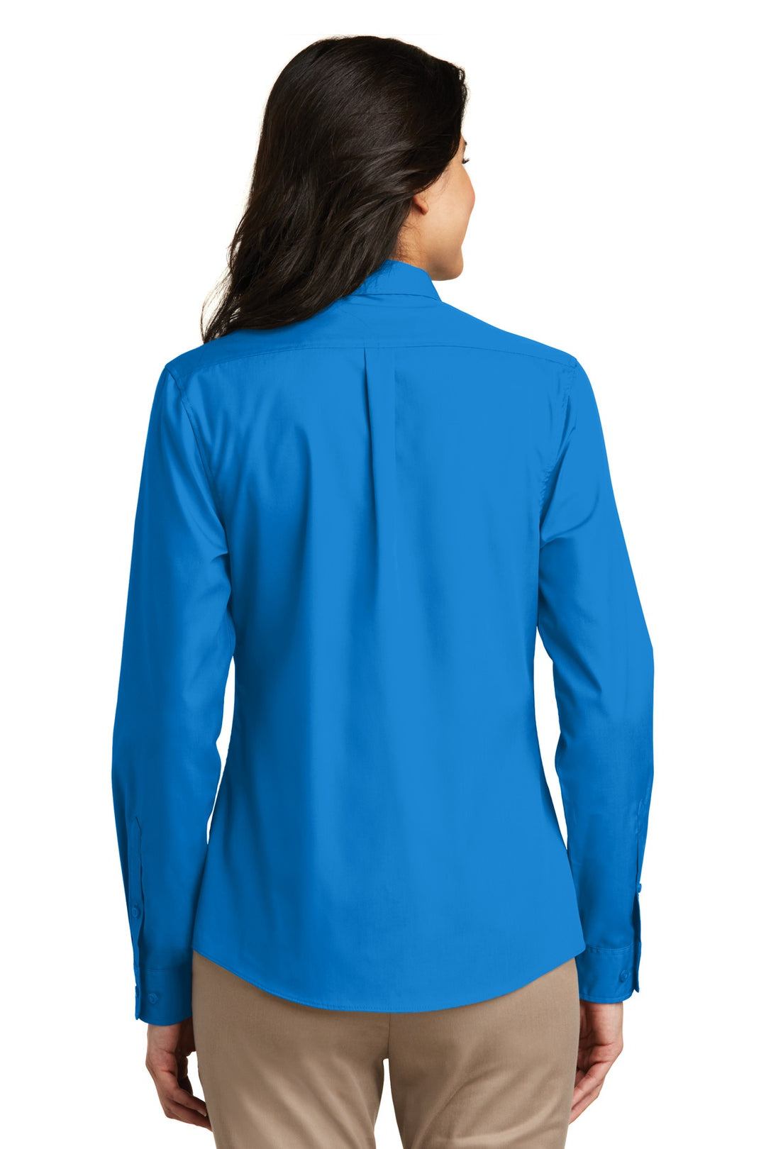 Port Authority Ladies Long Sleeve Carefree Poplin Shirt. LW100