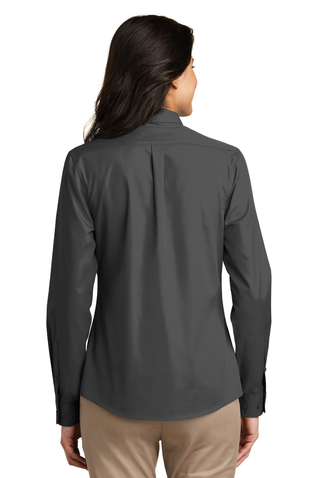 Port Authority Ladies Long Sleeve Carefree Poplin Shirt. LW100