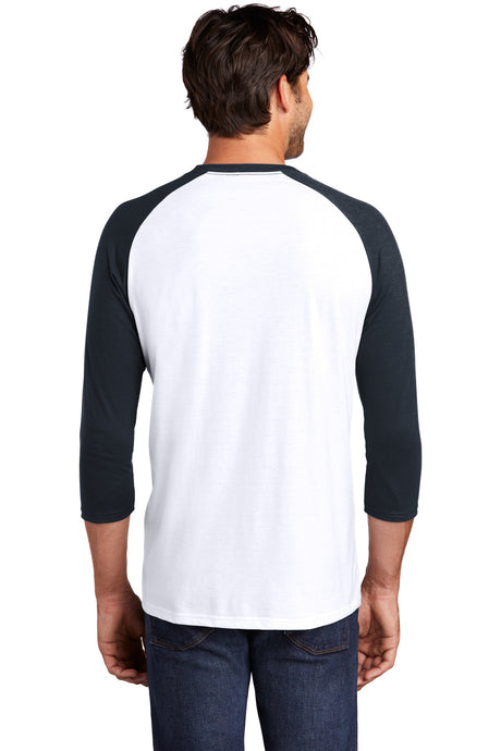 District Men's Perfect Tri 3/4-Sleeve Raglan. DM136 District