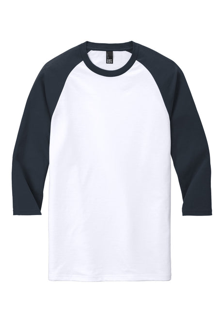 District Men's Perfect Tri 3/4-Sleeve Raglan. DM136 District