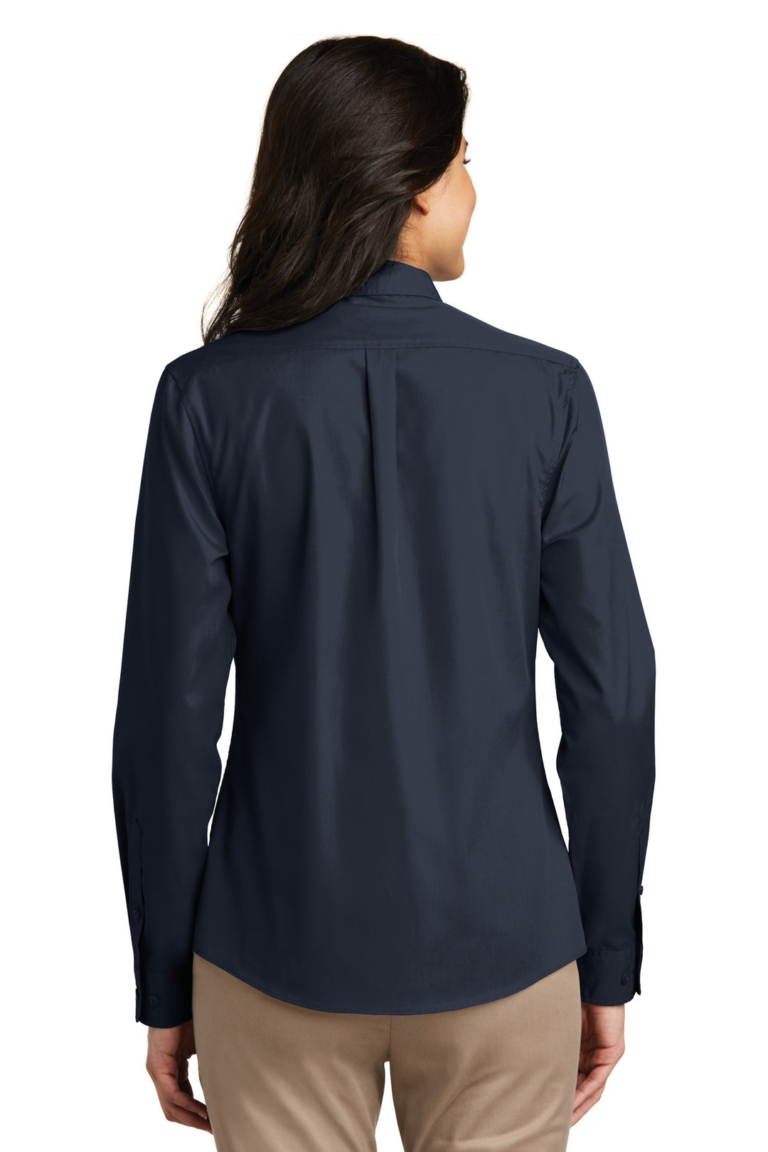 Port Authority Ladies Long Sleeve Carefree Poplin Shirt. LW100