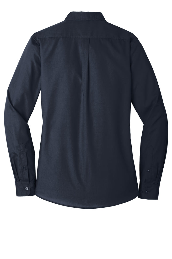 Port Authority Ladies Long Sleeve Carefree Poplin Shirt. LW100